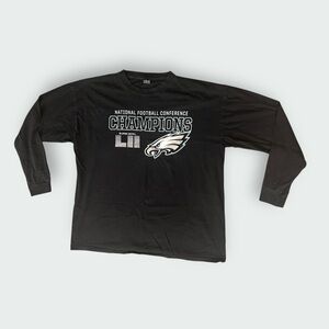 Philadelphia Eagles Super Bowl LII NFC Champions Long Sleeve Shirt Black | 4XL